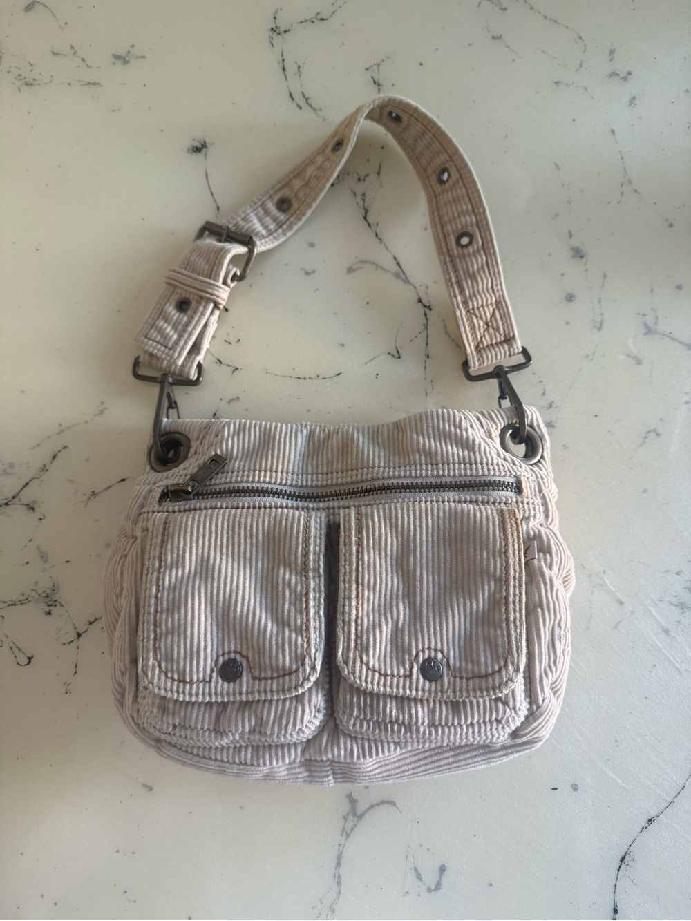 VINTAGE Y2K AMERICAN EAGLE CORDUROY SHOULDER BAG